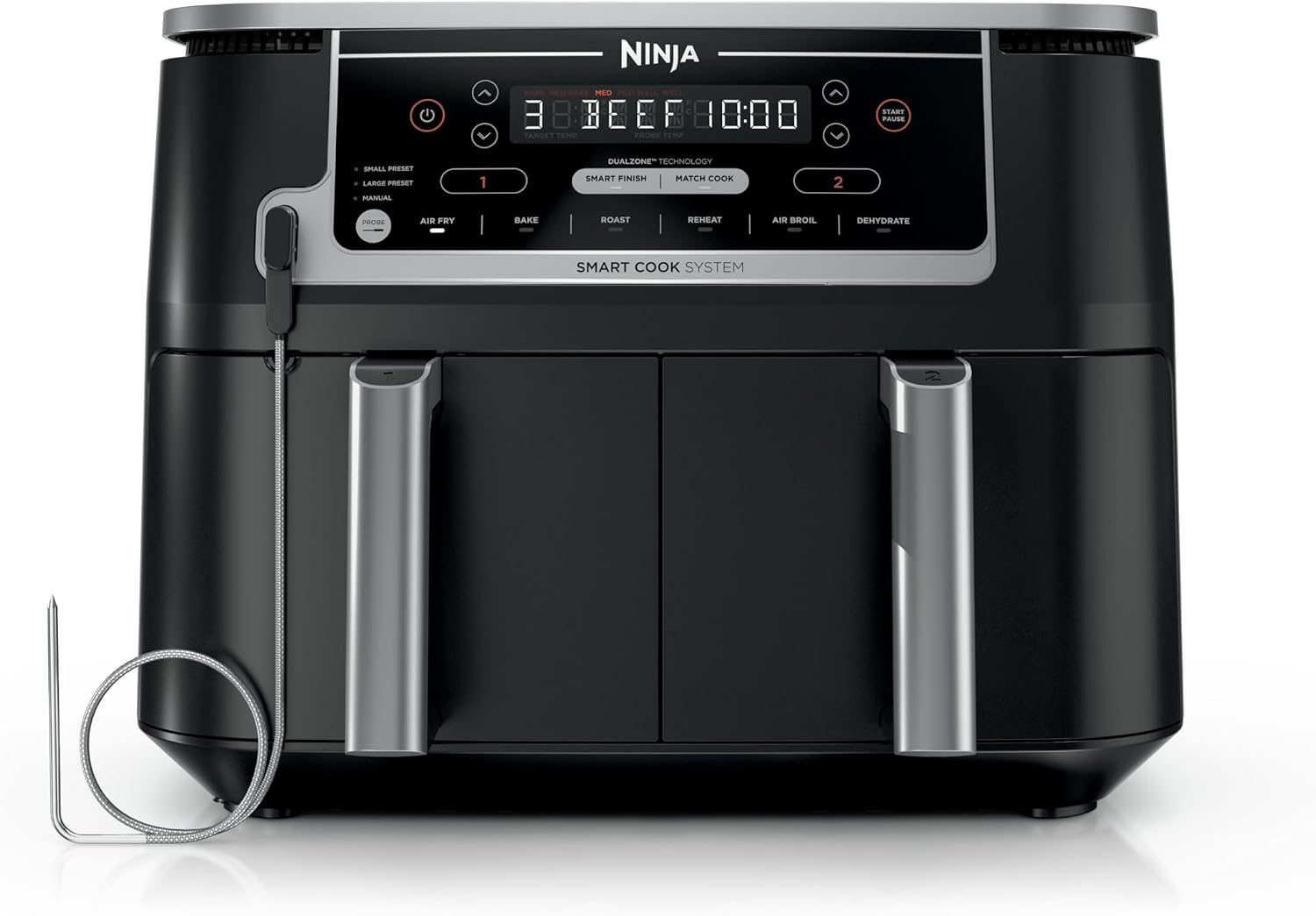Heißluftfritteuse Ninja Foodi DZ550 DualZone Smart XL, 9,5 Liter